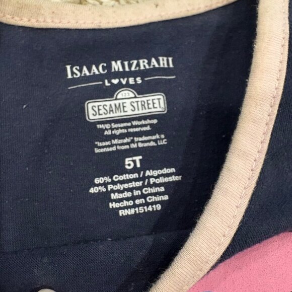 Isaac Mizrahi Loves Sesame Street 5T Navy Kids T-Shirt W/ Colorful Character - Picture 3 of 3